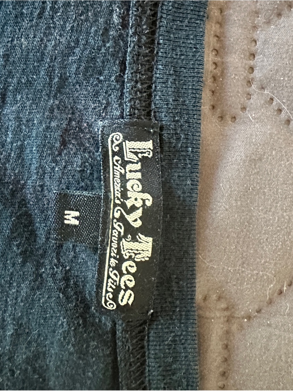 Lucky Brand Black Short Sleeve Tee with Multicolor Peace Signs - Picture 5 of 6